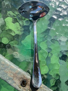 Vintage GP GS Gold Shell Sugar Spoon Silver Plated Handle Replacement